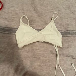 White swim bikini top, like new condition